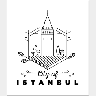 Istanbul City Monogram Posters and Art